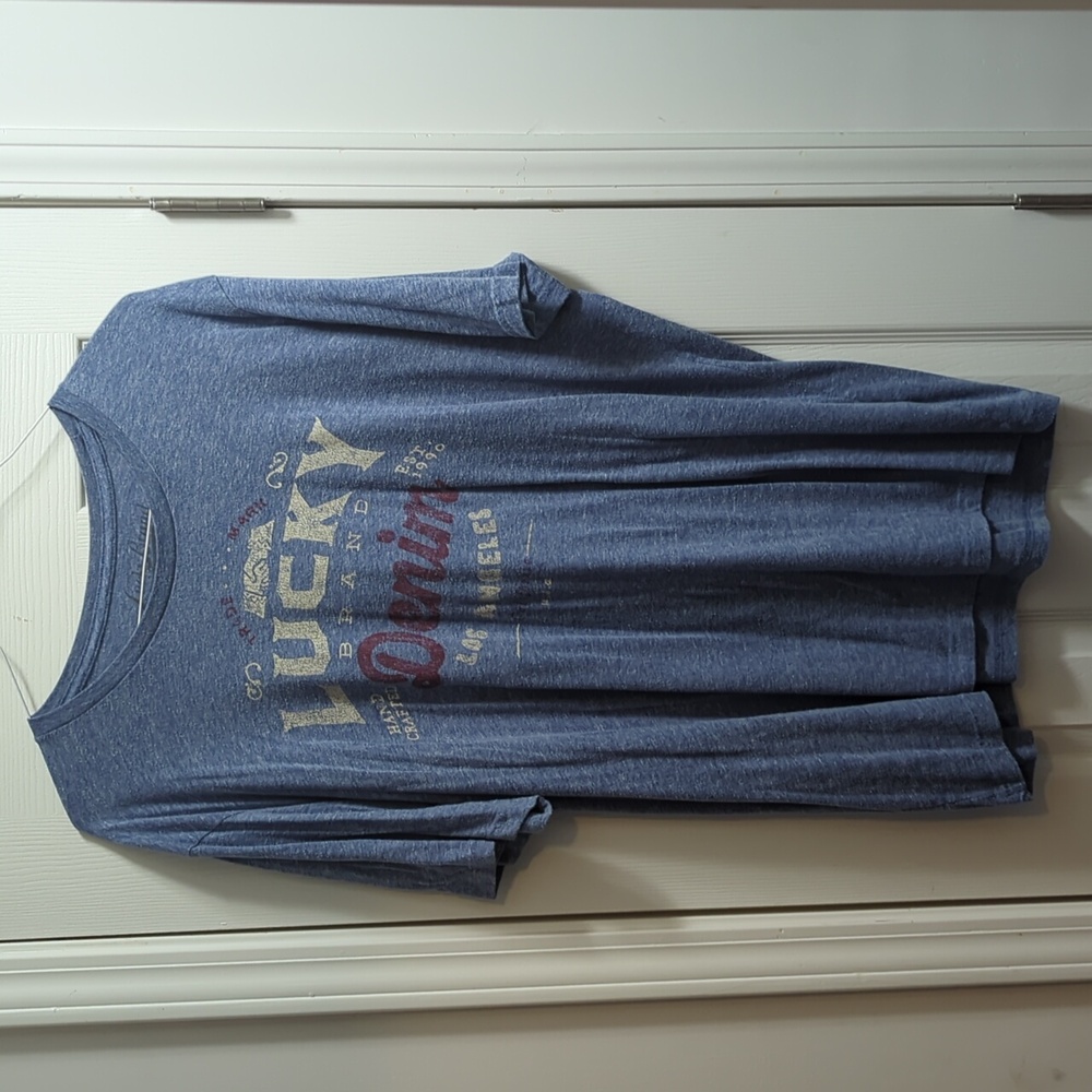 Lucky Brand Denim Distressed Graphic Tee